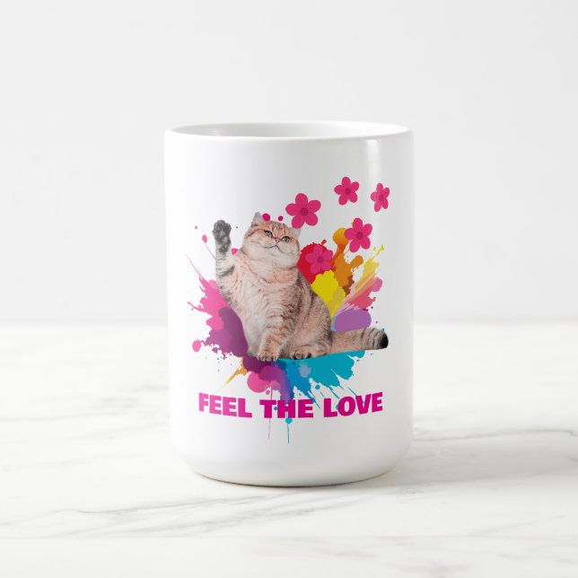 Feel the Love Beautiful Design Coffee Mug (Center)