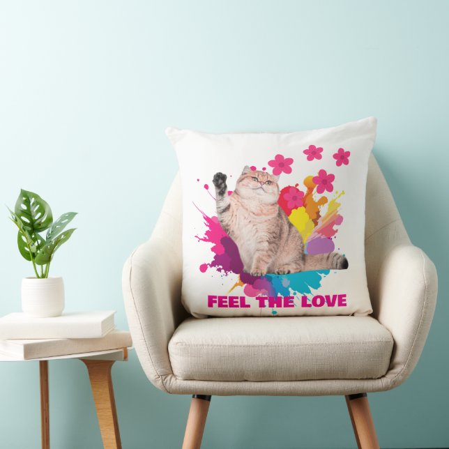 FEEL THE LOVE TRENDY DESIGN THROW PILLOW (Chair)