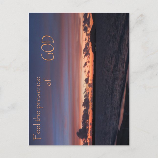 Feel the Presence of GOD Holiday Postcard (Front)