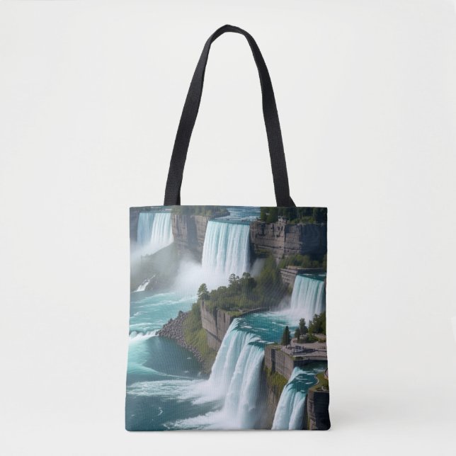 "Feel the Rush – Niagara Falls Tote Bag" Bag (Front)