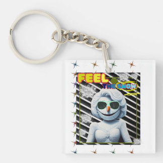 Feel the snow keychain