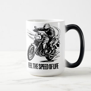 Feel the Speed of Life, Racer in Motion Magic Mug