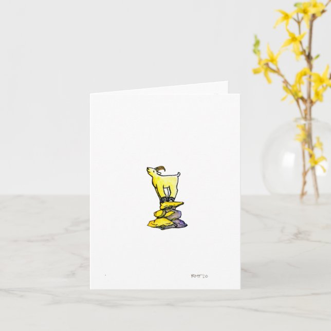 "Feel the Sun," blank greeting card (Yellow Flower)