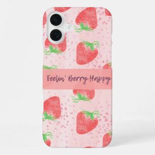 Feelin' Berry Happy iPhone 16 Plus Case