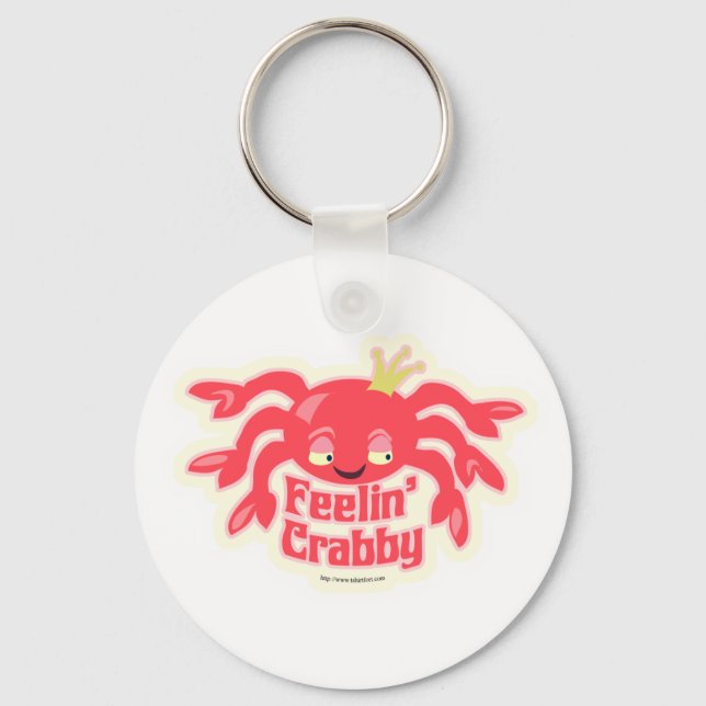Feelin Crabby Cute Crab Keychain (Front)