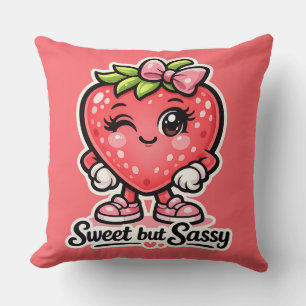 Feelin Fruity - Sweet but Sassy - Foodie Fiends Throw Pillow