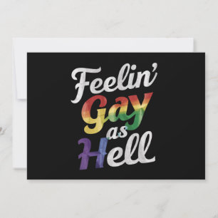 Feelin' Gay As Hell LGBT Pride  Invitation