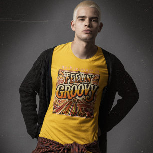 Feelin Groovy Personalized Retro 70s Vintage  T-Shirt