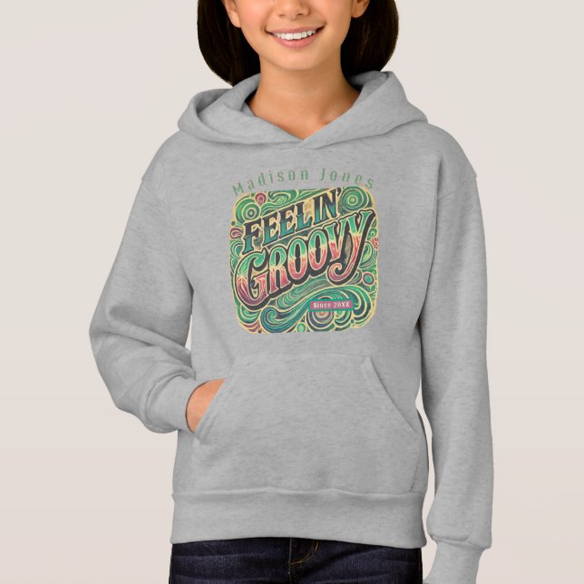 Feelin' Groovy Retro 70s Vintage Psychedelic  (Front)