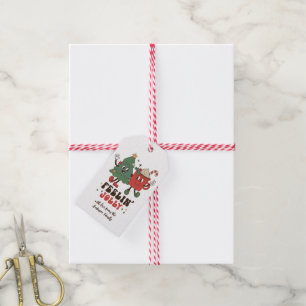 Feelin' Jolly Christmas Holidays Funny Retro Name Gift Tags