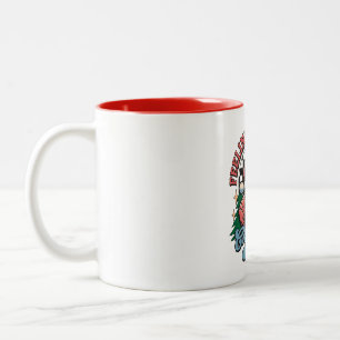 Feelin’ Jolly Christmas Sant Two-Tone Coffee Mug