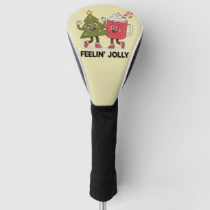 Feelin Jolly Christmas Tree Coffee Lover Winter Golf Head Cover