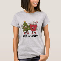 Feelin Jolly Christmas Tree Coffee Lover Winter