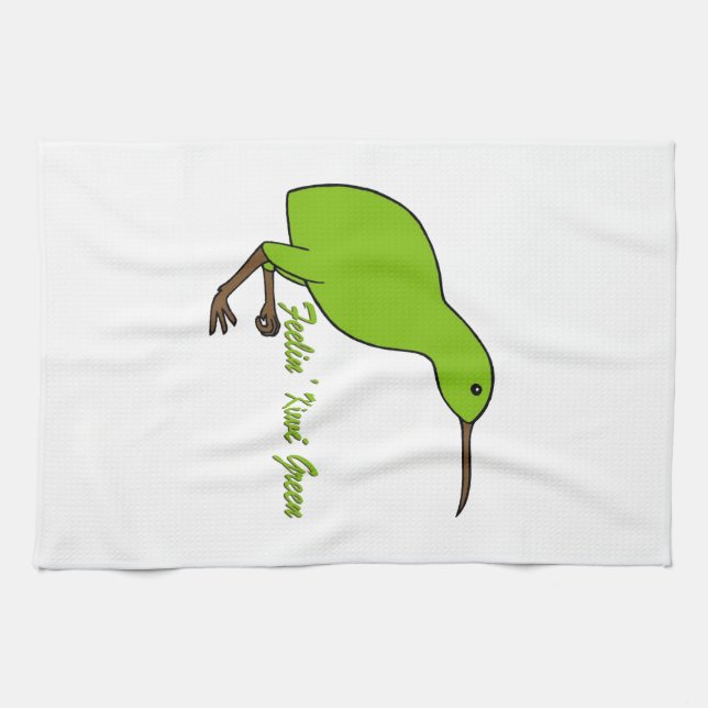 Feelin' Kiwi Green Kitchen Towel (Horizontal)