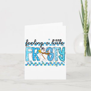 Feelin' Little Frostys Snowman Retro Christmas Lig Card