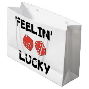 "FEELIN' LUCKY" DICE LARGE GIFT BAG
