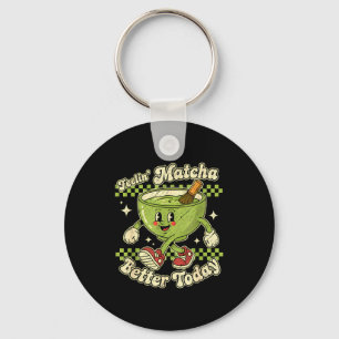 Feelin’ Matcha Better Today Kawaii Cute Boba Bubbl Keychain