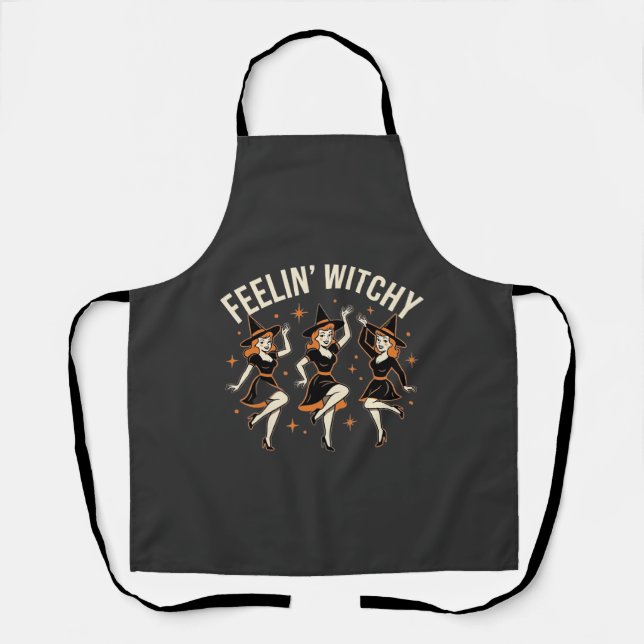 Feelin’ Witchy Halloween Witch Dance Apron (Front)