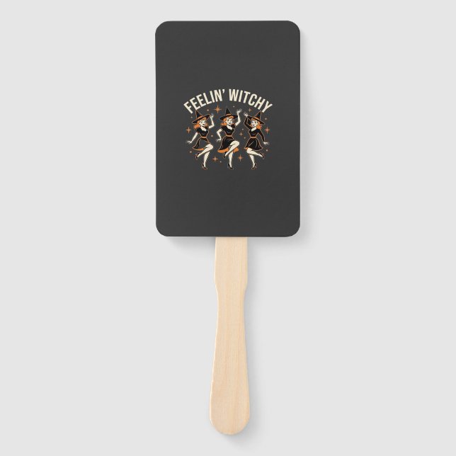 Feelin’ Witchy Halloween Witch Dance Hand Fan (Front)