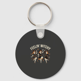 Feelin’ Witchy Halloween Witch Dance Keychain
