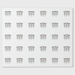 Feelin Witchy Retro Halloween Witches Wrapping Paper