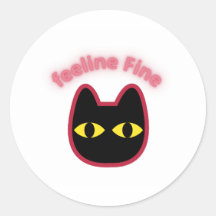 Feeline Fine Neon Cat Die-Cut Sticker