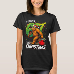 Feeling 67 Funny Christmas Bigfoot Holiday T-Shirt