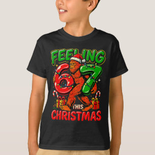 Feeling 67 This Christmas Funny Bigfoot T-Shirt