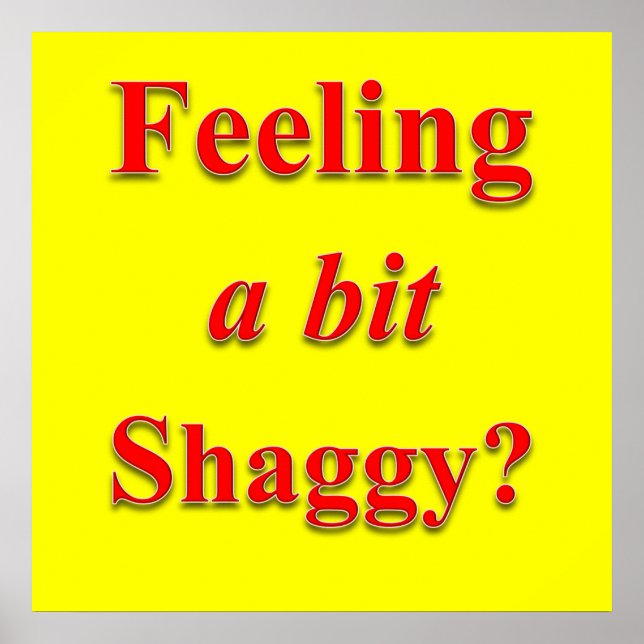 Feeling a Bit Shaggy Poster Matte (Front)
