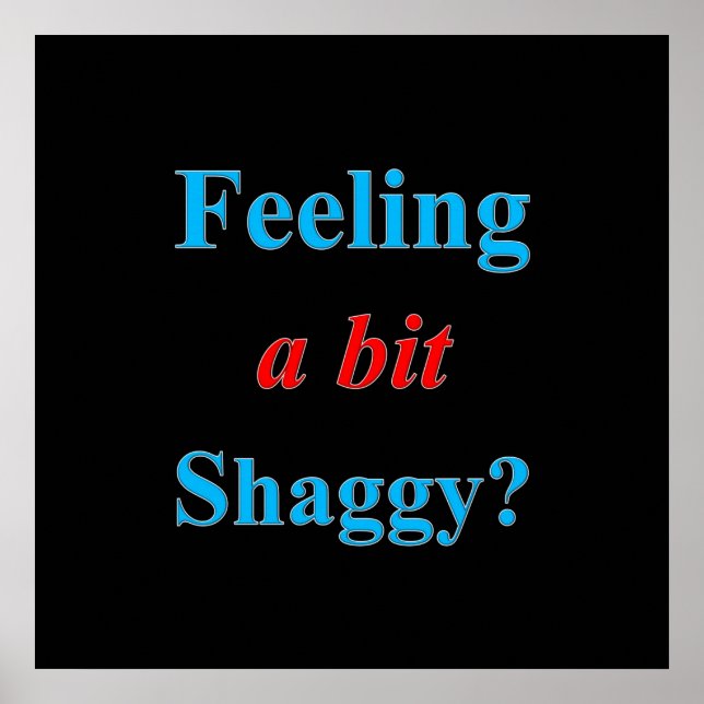 Feeling a Bit Shaggy Poster Matte (Front)