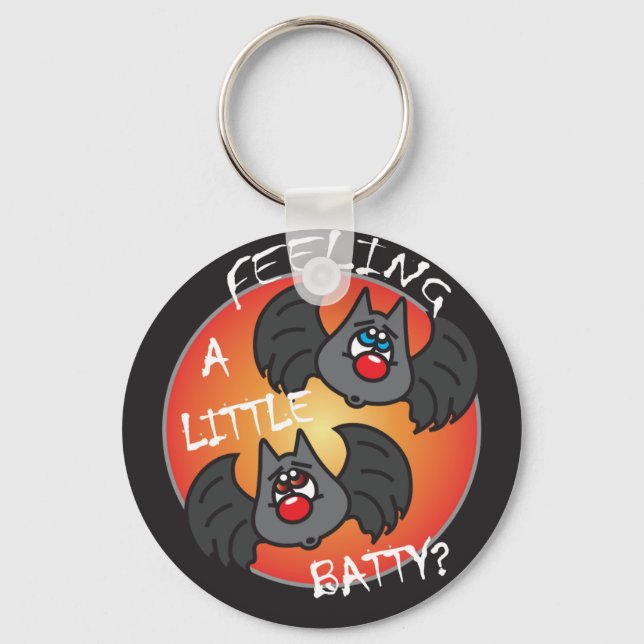 Feeling a Little Batty | Halloween Keychain (Front)