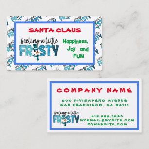 Feeling A Little Frosty Customize Business Card