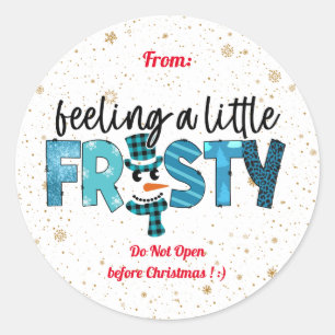 Feeling A Little Frosty Customize Classic Round Sticker