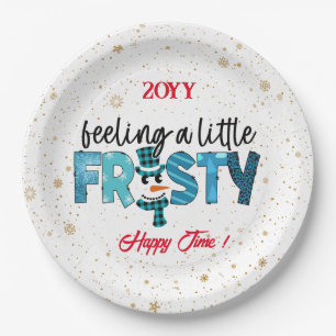 Feeling A Little Frosty Customize Paper Plate