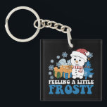Feeling a Little Frosty Snowman Snow Christmas Keychain<br><div class="desc">Feeling a Little Frosty Snowman Snow Christmas</div>
