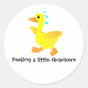Feeling a little Quackers Duck Humour Classic Round Sticker