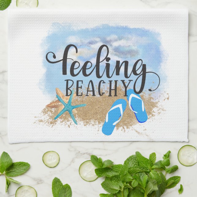 Feeling Beachy Kitchen Towel (Folded)