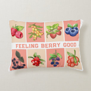 FEELING BERRY GOOD Customizable Strawberry Accent Pillow