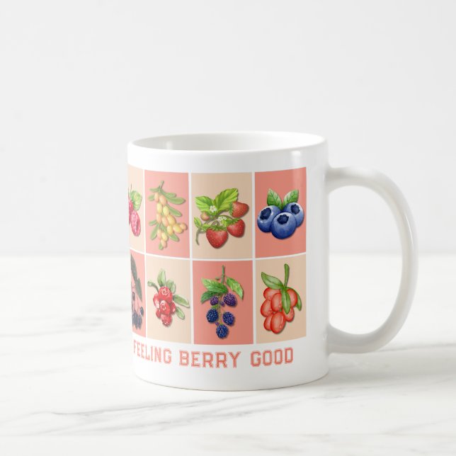 FEELING BERRY GOOD Customizable Strawberry Coffee Mug (Right)