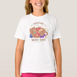 Feeling Berry Good: Cute Cat with Berries T-Shirt