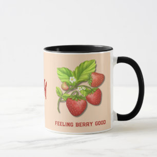 FEELING BERRY GOOD Strawberry Monogram Mug
