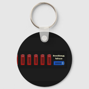 Feeling Blue London England Keychain