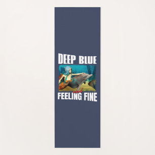 Feeling Blue Ocean Mermaid Dolphin Art Yoga Mat