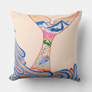 Feeling Blue, Shades of Blue Throw Pillow