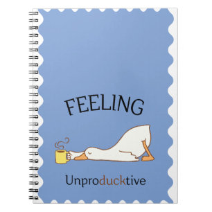 Feeling Blue Spiral Notebook   Cute Blue Aesthetic