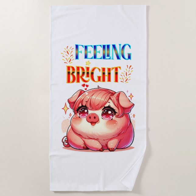Feeling Bright Beach Towel (Front)