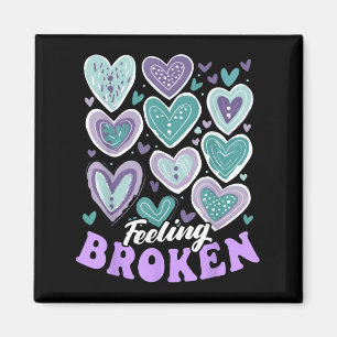Feeling Broken, Suicide Prevention Heart, Suicide  Magnet