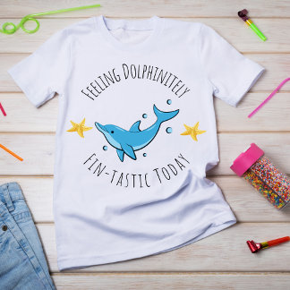 Feeling Dolphinitely Fin-tast Today Kids T-Shirt