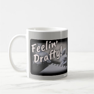 Feeling Drafty Cheeky Author Humour Coffee Mug