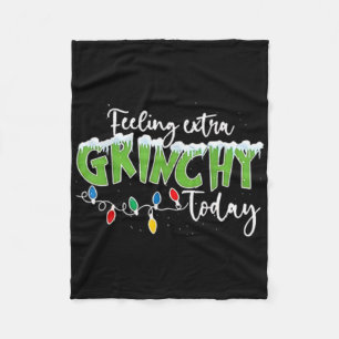 Feeling Extra Today Funny Christmas 2024 Fleece Blanket